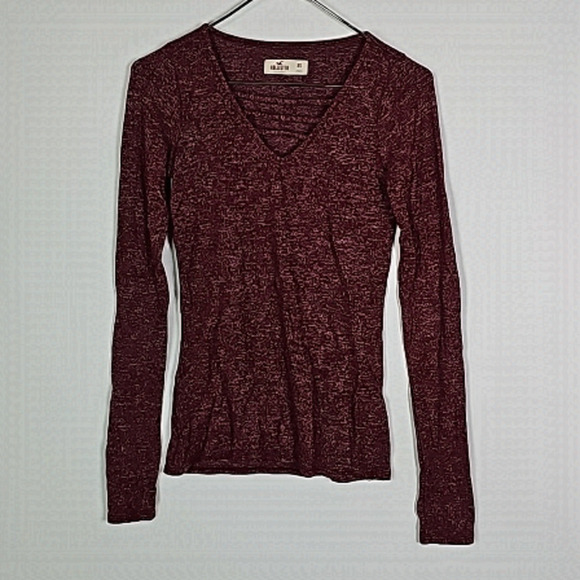 HOLLISTER xs maroon long sleeve shirt - Picture 1 of 6